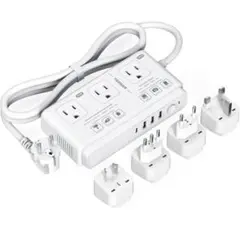 変圧器 海外旅行用 韓国 220vから100V プラグ延長コード付き 海外