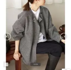 美品 SLOBE IENA HAMILTONダブルフェイスウールショートコート