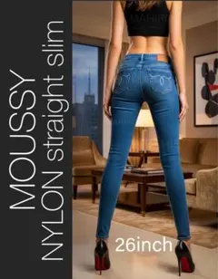 MOUSSY NYLON straight slim 26inch