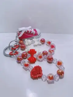 ハンドメイド　バッグチャーム　キーホルダー　ストラップ