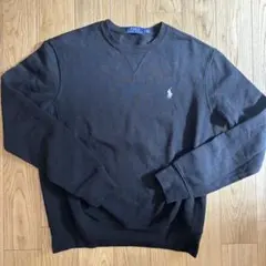 POLOラルフローレン トレーナー ブラック 黒 ワンポイント ロゴ 美品　S