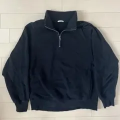 ブラック ハーフジップ
