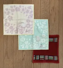LAURA ASHLEY HOMEお花刺繍タオルハンカチ新品２+feiler１のサムネイル