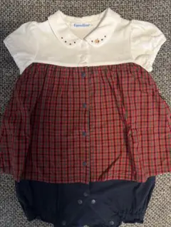 【美品】familiar ロンパース　70