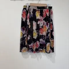 ポールスミスブラックPaulSmithblack膝丈プリーツスカート花柄42Lのサムネイル