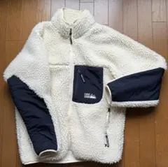 ファーストダウン　クリーム色 フリースジャケット Mサイズ