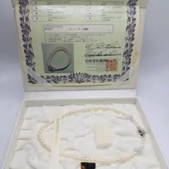 アコヤ真珠 ネックレス 6.0〜6.5mm SV 鑑別書付 本真珠 約42cm