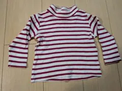 赤と白のストライプ 長袖Ｔシャツ