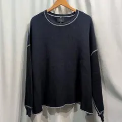 【size:L】DELUXE デラックス ワッフルサーマルカットソー 長袖のサムネイル