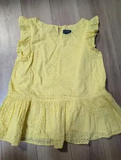 【お値下げ】ラルフローレン　黄色フリル トップス 160センチ