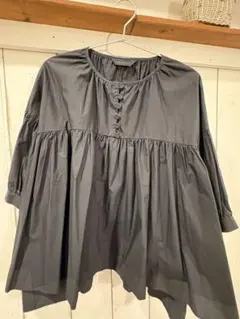 完売品　エリオポール　ブリル　長袖　ブラウス　シャツ　ブルー　日本製 エリオポール フリルブラウス 日本製 長袖 Mサイズ(38) ブルー - メルカリ