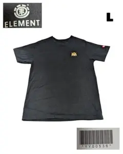 ELEMENT エレメント 前後プリント Tシャツ L ブラック 古着のサムネイル