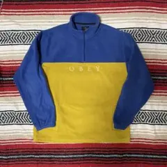 OBEY フリースジャケット ハーフジップ　シンチラ　パタゴニア　ストリート