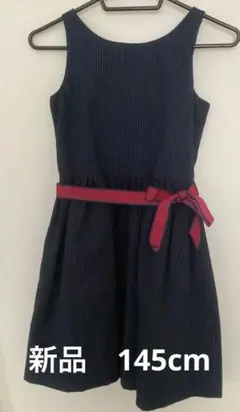 ●新品タグ付POLORALPHLAURENラルフローレンネイビーワンピース145