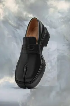Maison Margiela ローファー タビ レザー シューズ 24.5 Black Calf Leather Tabi Loafer | Maison Margiela