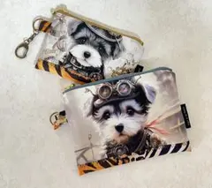 ミニ・ミニミニポーチセット　スチパンDog ハンドメイド
