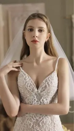 ウェディングベール　ホワイト　ヴェール