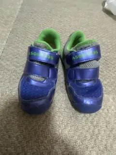 ASOBI KIDS キッズ スニーカー ブルー グリーン　17.5