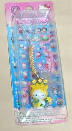 ご当地キティ 千葉限定 菜の花フェアリー 10周年 ストラップ レア