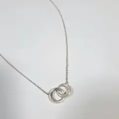 【最終値下げ】STAR JEWELRY ダブルリング ネックレス SV925のサムネイル