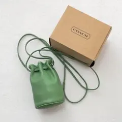 Vintage Coach LITTLETON DRAWSTRING グリーン