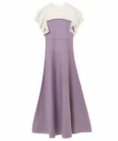 31 sons de mode ベア切替 フレアニットワンピース