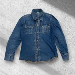 【希少】70s MASHE ユーロ ヴィンテージ デニムシャツ 48 雰囲気抜群のサムネイル