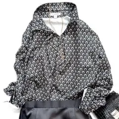美品 ナラカミーチェフラワー ツイル フロントタック衿付き ブラウス Ⅰ M相当