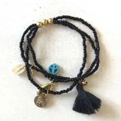 在庫処分 送料無料 アジアン エスニック ブレスレット ビーズ 貝 B-69