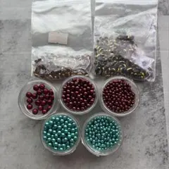 ハンドメイド用 パールビーズ・パーツ詰め合わせセット
