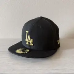NEW ERA ニューエラ 59 FIFTY 7 3/8 LA 黒 ステッカー有