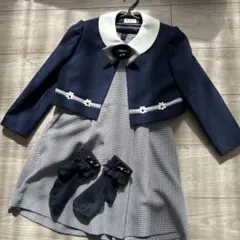 ネイビー フォーマルドレス セット　キッズ　女の子