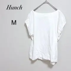 綿100% カリフォルニアコットン 袖ギャザー Tシャツ白 M【ハンチ】のサムネイル
