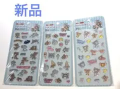 新品　トムとジェリー　TOM&JERRY ぷくぷくシール 3種セット