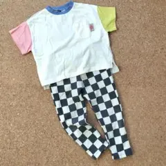 マーキーズ　Tシャツ　ストレッチパンツ　2点　100 110　男女　チェック