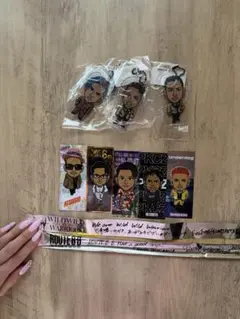 EXILE クリアチャーム 千社札 銀テープ セット