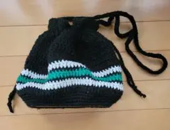 ニット 巾着 ショルダー バッグ