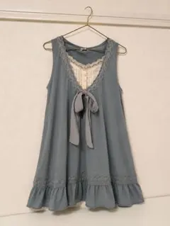 axes femme ノースリーブ レース リボン ブルーのサムネイル