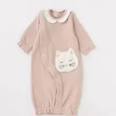 プティマイン☆ピンク　猫ちゃんポシェット　2wayオール　ロンパース