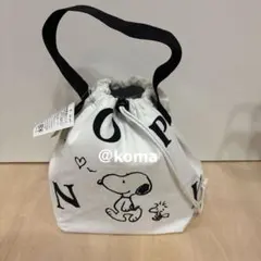 スヌーピー　帆布保冷保温巾着ミニトート