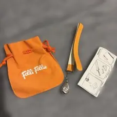 Folli Follie オレンジ　ブックマーク　 花チャーム付き