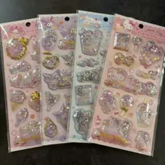 サンリオキラキラカプセルシール4種セット キティ シナモロール マイメロ クロミ