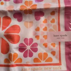【新品】 kate spade new york ハンカチ ピンク オレンジ