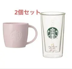 スタバ　ダブルウォールグラス　ロゴマグ