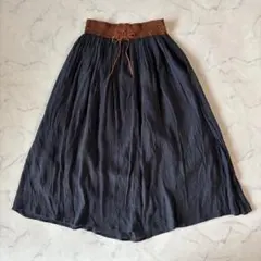 CHiP CLiP チップクリップ レースアップ ウエストゴム ロングスカート