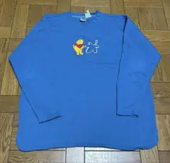 【希少】ディズニー くまのプーさん 刺繍デザイン スウェットトレーナー