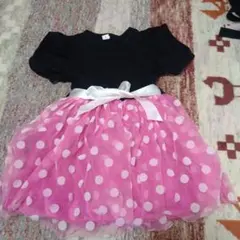 SHEIN キッズ 女の子 ワンピース　半袖　ピンク　ドット柄　サイズ5Y