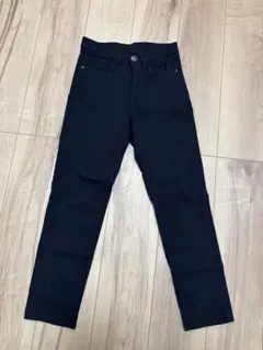 ネイビー カジュアルパンツ ストレッチ素材 S