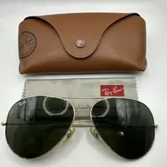 Ray-Ban アビエーター サングラス ゴールド