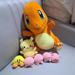 ぬいぐるみセット　ヒトカゲ　ピカチュウ　カービィ5体　　　 マクドナルド